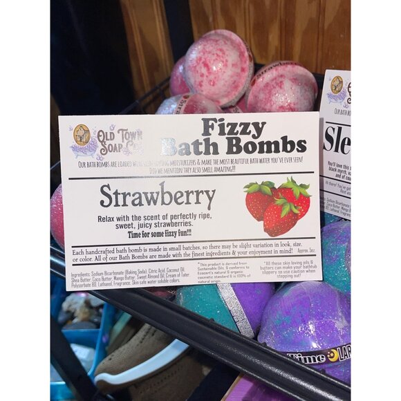 Old Town Soap Co. Fizzy Foaming Bath Bombs Assorted Scents Lavender Orange More! - Picture 8 of 14